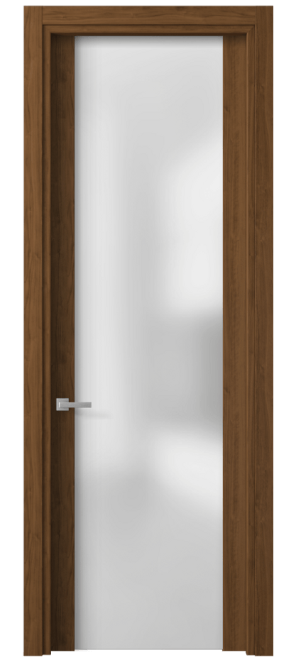 Межкомнатная дверь Планум 4114 Лесной орех Сатинированное стекло Цена 39799 ₽ | Volhovec