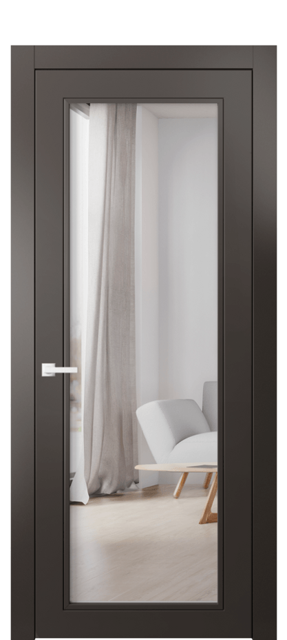 Дверь межкомнатная Neo Classic 8000 Матовый антрацит Двустороннее зеркало, триплекс Гладкий компланарный наличник МАН Цена 64719 ₽ Наличники уже входят в базовый комплект. Фабрика дверей Волховец 8 (800) 551 43 19 Межкомнатная дверь Neo Classic 8000 Матовый антрацит Двустороннее зеркало, триплекс Цена 64719 ₽ | Volhovec