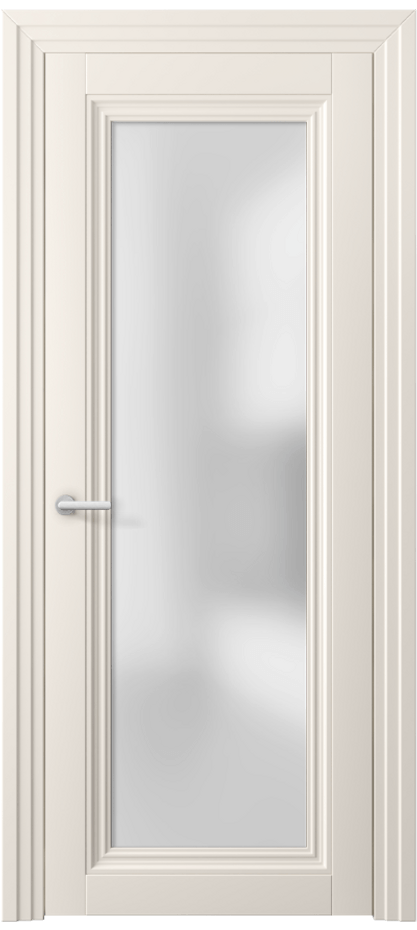 Межкомнатная дверь Centro 2502 ПЭТ кремово-белый Сатинированное стекло Цена 46999 ₽ | Volhovec