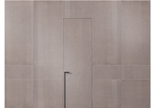 Панели для отделки стен Стеновая панель в древесной отделке Дуб дымчатый. Цвет Дуб дымчатый. Материал Шпон ценных пород. Коллекция Древесные отделки. Картинка.