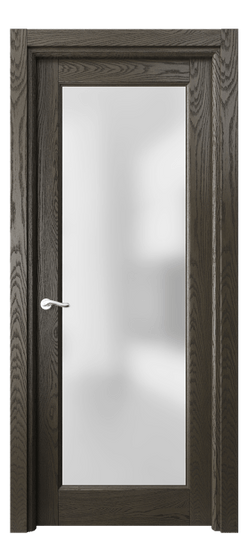Дверь межкомнатная 0700 ДСЕ.Б САТ. Цвет Дуб серый брашированный. Материал Массив дуба брашированный. Коллекция Lignum. Картинка.
