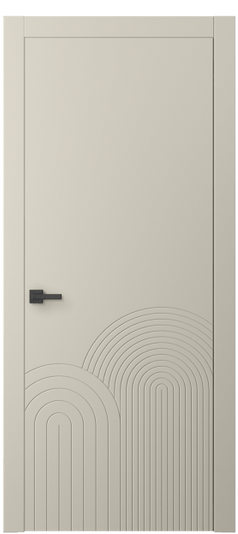 Дверь межкомнатная АКП 8059 МБСР. Цвет Матовый бежево-серый. Материал Гладкая эмаль. Коллекция Linea. Картинка.
