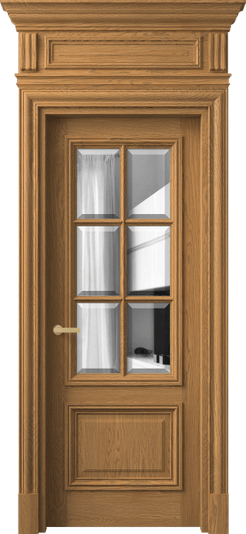 Дверь межкомнатная 7312 ДСЛ.М ДВ ЗЕР Ф. Цвет Дуб солнечный матовый. Материал Массив дуба матовый. Коллекция Антик. Картинка.