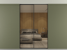 Перегородка Формато внутри проёма скрытое крепление в потолок 2 створки