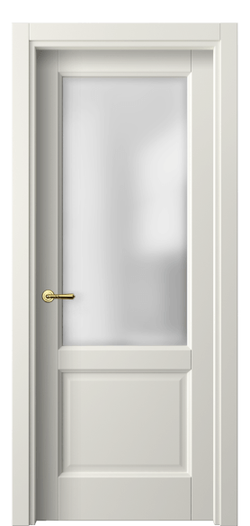 Дверь межкомнатная 1422 МЖМ САТ. Цвет Матовый жемчужный. Материал Гладкая эмаль. Коллекция Галант. Картинка.