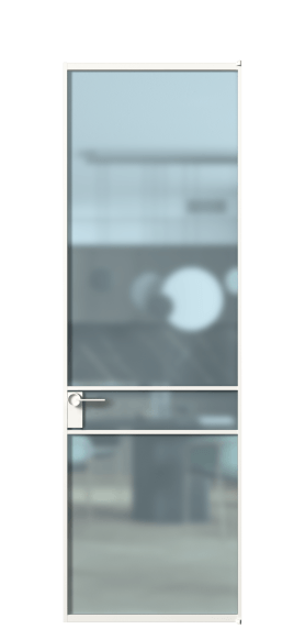 Дверь межкомнатная АЛПЛ040.02 САТ ГОЛ БЕЛ. Цвет Алюминий Белый. Материал Алюминий. Коллекция Формато. Картинка.